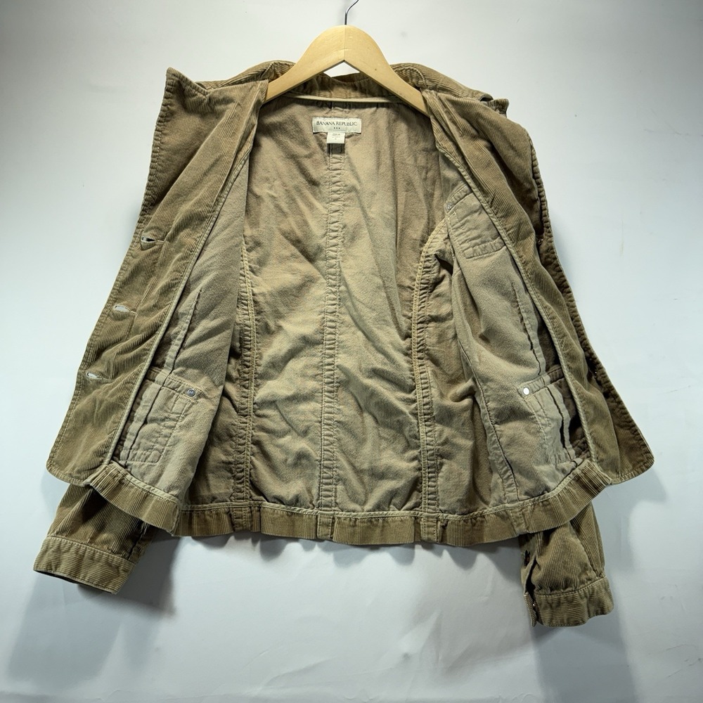 Corduroy Jacket Banana Republic Women's 8 Khaki Brown Cowboy - Picture 12 of 13